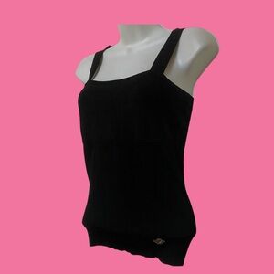 Y2K Black Bebe Bandage Bodycon Top ✨